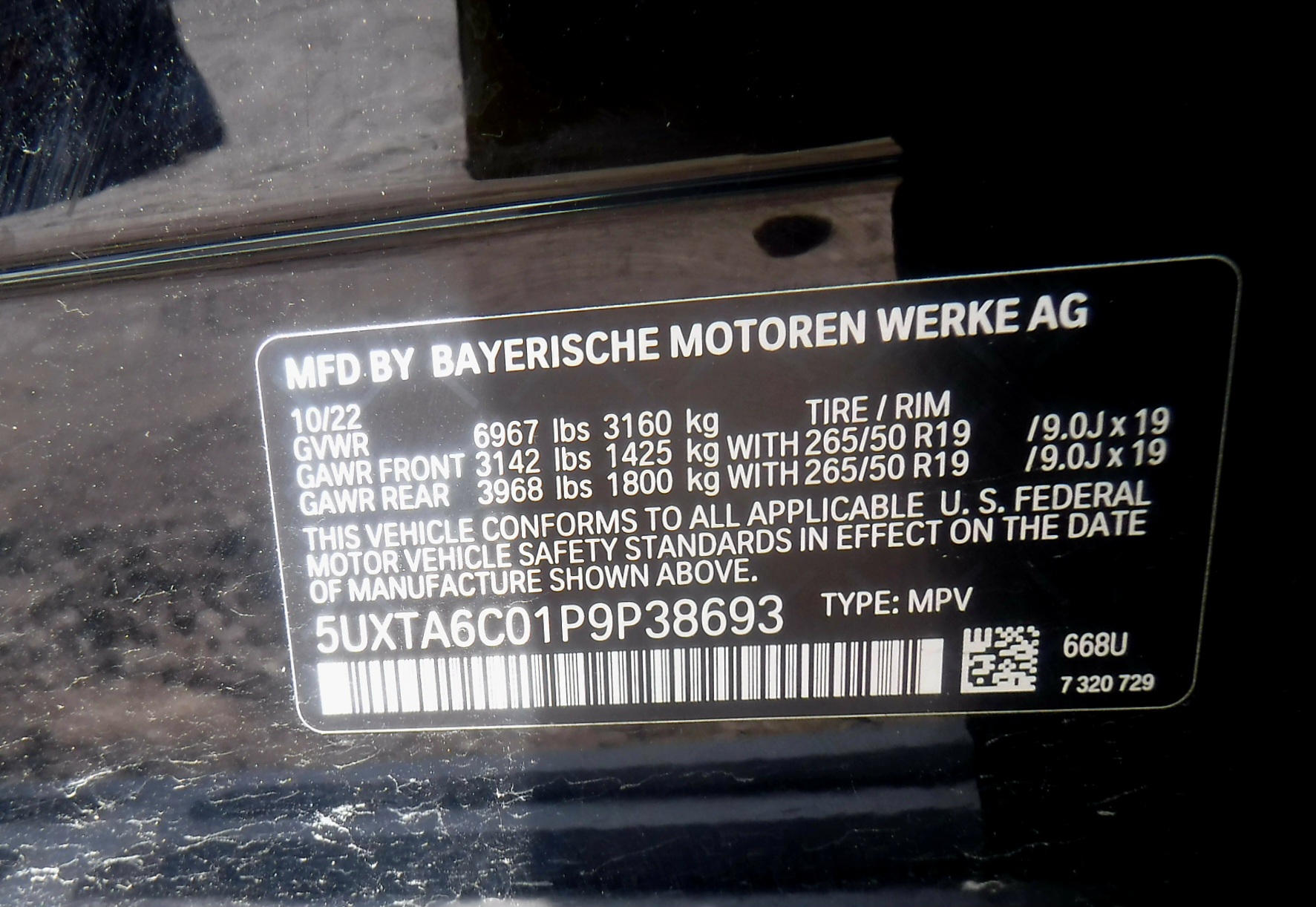 BMW X5 PHEV XDRIVE45E 2022 BLACK vin: 5UXTA6C01P9P38693